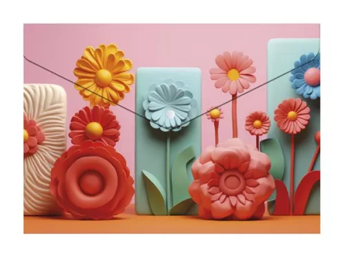 Irattartó tasak, A4 PP, patentos, 180 mikron, PANTA PLAST "Modern Flowers"