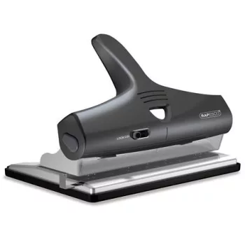   Lyukasztó, állítható lyukszámú, 32 lap, RAPESCO "Heavy Duty", fekete-szürke