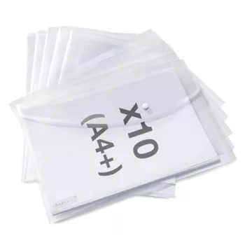   Irattartó tasak, A4+, PP, patentos, RAPESCO "Eco", áttetsző