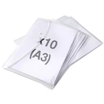   Irattartó tasak, A3, PP, patentos, RAPESCO "Eco", áttetsző