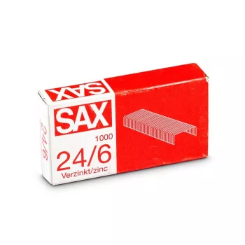 Tűzőkapocs, 24/6, cink, SAX