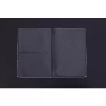 Igazolványtartó, osztott tok, PVC, átlátszó