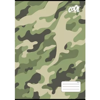   Füzet, tűzött, A4, kockás, 32 lap, COOL BY VICTORIA "Camouflage", "87-32"