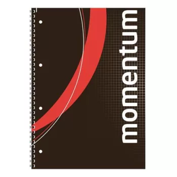   Spirálfüzet, A4, kockás, 90 lap, perforált, lyukasztott, VICTORIA PAPER, "Momentum"