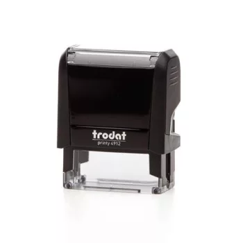   Bélyegző, TRODAT "Printy 4912", fekete ház, fekete párnával