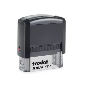  Bélyegző, TRODAT "Ideal 4912", fekete ház, fekete párnával