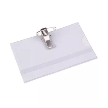   Névkitűző, csíptetővel és tűvel, 88x54 mm, VICTORIA OFFICE