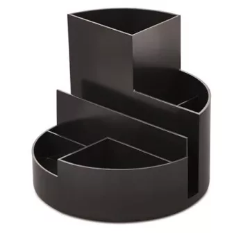   Írószertartó, újrahasznosított, MAUL "Roundbox", fekete