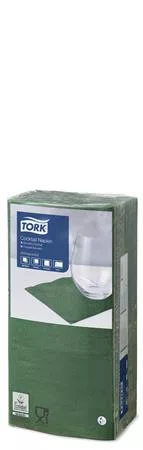Koktélszalvéta, 1/4 hajtogatott, 2 rétegű, 23,8x23,8 cm, Advanced, TORK "Cocktail", sötétzöld