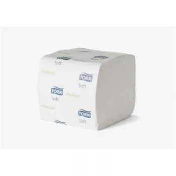   Toalettpapír, hajtogatott, T3 rendszer, 2 rétegű, Premium, TORK "Folded", fehér