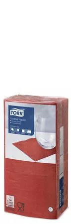 Koktélszalvéta, 1/4 hajtogatott, 2 rétegű, 23,8x23,8 cm, Advanced, TORK "Cocktail", vörös