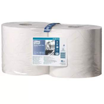   Törlőpapír, tekercses, 26 cm átmérő, W2 rendszer, 2 rétegű, TORK "Plusz", fehér