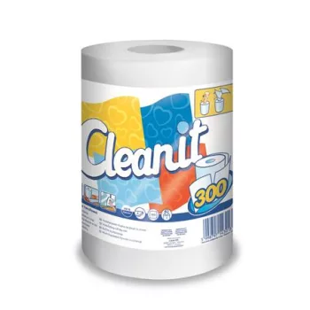   Törlőkendő, tekercses, univerzális, 2 rétegű, LUCART "CLEANIT 300", fehér