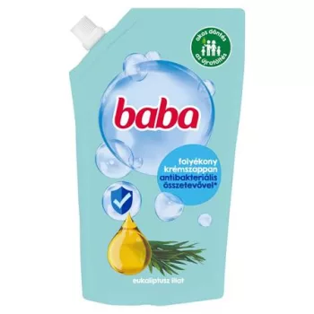   Folyékony szappan utántöltő, antibakteriális összetevővel,  0,5 l, BABA, eukaliptusz