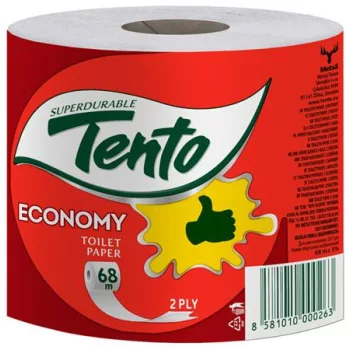   Toalettpapír, 2 rétegű, kistekercses, 36 tekercs, TENTO "Family Economy", natúr