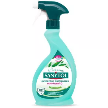   Általános tisztító- és fertőtlenítő spray, 500 ml, SANYTOL, eukaliptusz