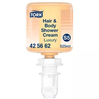   Krémtusfürdő és sampon, 0,525 l, S5 rendszer, Premium, TORK "Mini Luxus", borostyán