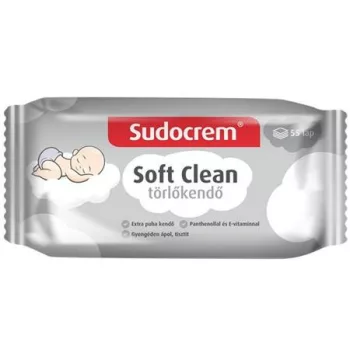 Törlőkendő, 55 lap, SUDOCREM "Soft Clean"