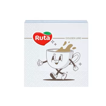   Szalvéta, 1/4 hajtogatott, 2 rétegű, 24x24 cm, 40 db, RUTA "Coffee"