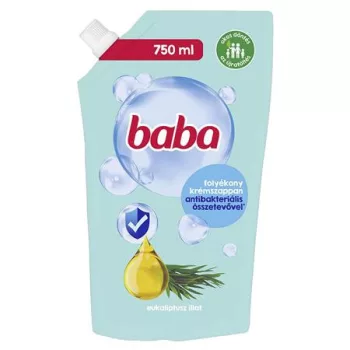 Folyékony szappan utántöltő, 750 ml, BABA, eukaliptusz