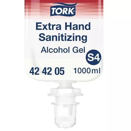 Kézfertőtlenítő gél, alkoholos, 1 l, S4 rendszer, TORK, átlátszó