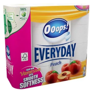   Toalettpapír, 3 rétegű, kistekercses, 32 tekercs, OOOPS "Everyday"