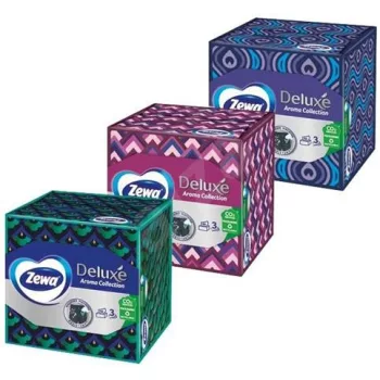   Papír zsebkendő, 3 rétegű, 60 db, ZEWA "Aroma Collection"