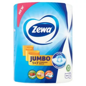   Kéztörlő, tekercses, 325 lap, ZEWA "Jumbo White"