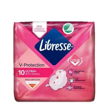   Egészségügyi betét, ultra normál, szárnyas, 10 db, LIBRESSE