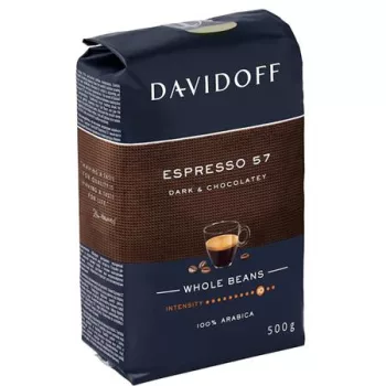   Kávé, pörkölt, szemes, 500 g, DAVIDOFF "Espresso 57"