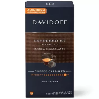   Kávékapszula, Nespresso® kompatibilis, 10 db, DAVIDOFF "Espresso 57"