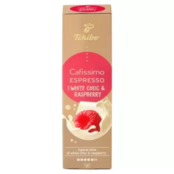   Kávékapszula, 10 db, TCHIBO "Cafissimo Espresso White Choc & Raspberry"