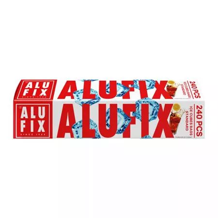 Jégkockakészítő zacskó, önzáró, 240 db, ALUFIX