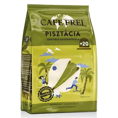 Kávékapszula, Nespresso® kompatibilis, 20 db, CAFE FREI, pisztácia