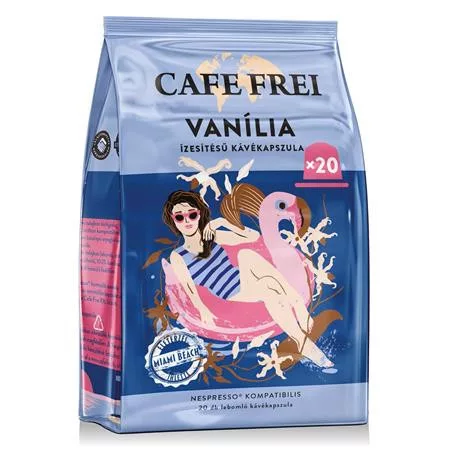 Kávékapszula, Nespresso® kompatibilis, 20 db, CAFE FREI, vanília