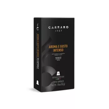   Kávékapszula, Nespresso® kompatibilis, 10 db, CARRARO "Aroma E Gusto Intenso"