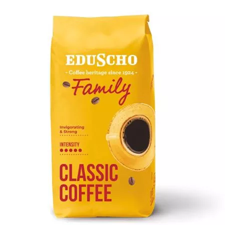 Kávé, pörkölt, szemes, 750 g, EDUSCHO "Family"