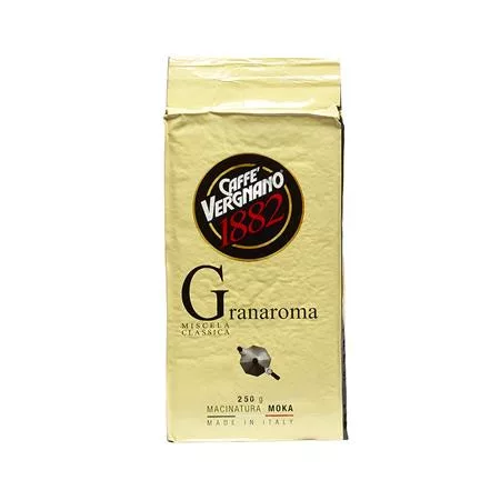 Kávé, pörkölt, őrölt, 250 g, CAFFÉ VERGNANO "Granaroma"
