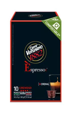 Kávékapszula, Nespresso® kompatibilis, 10 db, CAFFÉ VERGNANO "Espresso Cremoso"