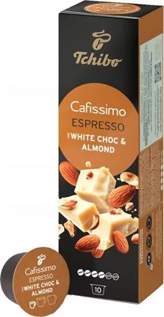 Kávékapszula, 10 db, TCHIBO "Cafissimo Espresso White Choc Almond"