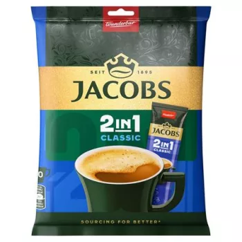 Instant kávé stick, 10x12,4 g, JACOBS "2in1"