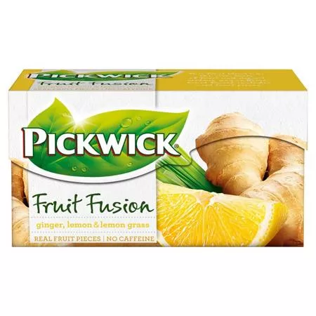 Gyümölcstea, 20x2 g, PICKWICK "Fruit Fusion", gyömbér-citrom