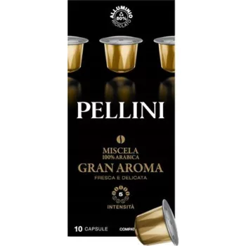   Kávékapszula, Nespresso® kompatibilis, 10 db, PELLINI, "Gran Aroma"