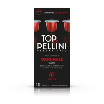  Kávékapszula, Nespresso® kompatibilis, 10 db, PELLINI, "Top alu"