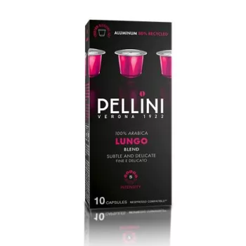   Kávékapszula, Nespresso® kompatibilis, 10 db, PELLINI, "Lungo"