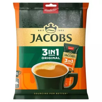 Instant kávé stick, 10x12,6 g, JACOBS "3in1"