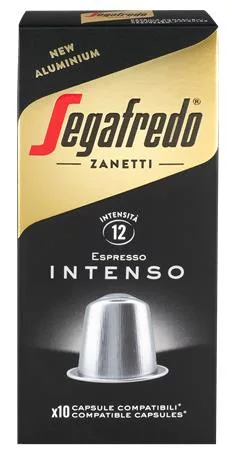 Kávékapszula, Nespresso® kompatibilis, 10 db, SEGAFREDO "Intenso"