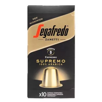   Kávékapszula, Nespresso® kompatibilis, 10 db, SEGAFREDO "Supremo"