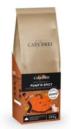 Kávé, pörkölt, őrölt, 200 g, CAFE FREI "New Orléans-i Pump'n spicy" sütőtökfűszeres