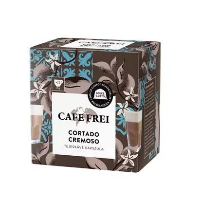Kávékapszula, Dolce Gusto kompatibilis, 12 db, CAFE FREI "Cortado Cremoso"